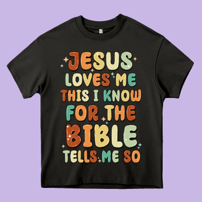 Jesus Loves Me This I Know For The Bible Tells Me Heavy Core Tee Designed By Maliassmallbusiness
