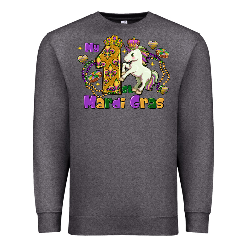 My First Mardi Gras Unicorn Premium Sweatshirt by FaDigitalArtStudio | Teevron