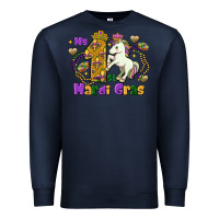 Navy my first mardi gras unicorn Premium Sweatshirt - FaDigitalArtStudio