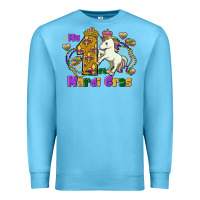Ocean Blue my first mardi gras unicorn Premium Sweatshirt - FaDigitalArtStudio