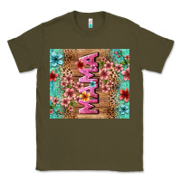 Army Green floral mama Classic Tee - LillyAllenDesigns