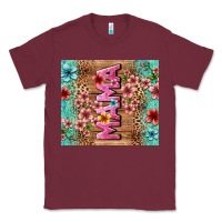 Burgundy floral mama Classic Tee - LillyAllenDesigns