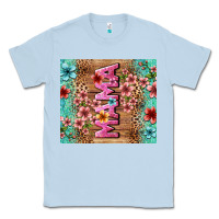 Dusty Blue floral mama Classic Tee - LillyAllenDesigns