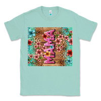 Seafoam floral mama Classic Tee - LillyAllenDesigns