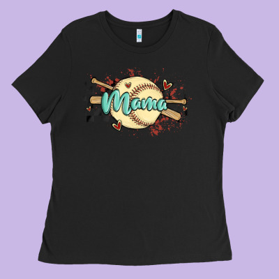Softball Mama Ladies Tee Designed By Maliassmallbusiness