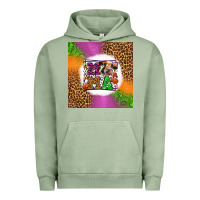 Pigment Oil Green halloween cow mama Urban Hoodie - LillyAllenDesigns