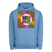 Pigment Pebble Blue halloween cow mama Urban Hoodie - LillyAllenDesigns