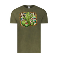 Vintage Olive serape cowhide cactus Vintage Tee - JahusDesignShop