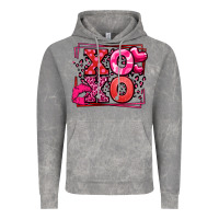 Cloud Rock Xoxo Valentine's Day leopard frame Vintage Hoodie - LillyAllenDesigns