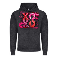Vintage Black Xoxo Valentine's Day leopard frame Vintage Hoodie - LillyAllenDesigns