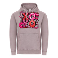 Vintage Zinc Xoxo Valentine's Day leopard frame Vintage Hoodie - LillyAllenDesigns