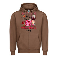 Chestnut just a girl who loves valentine's day Zipper Hoodie - OliviaCreatesArt