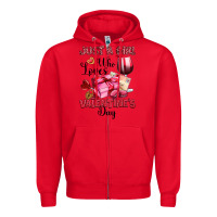 Red just a girl who loves valentine's day Zipper Hoodie - OliviaCreatesArt