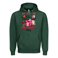 Sports Green just a girl who loves valentine's day Zipper Hoodie - OliviaCreatesArt