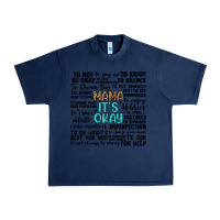 Navy mama it s okay Urban Heavy Tee - Artiststas
