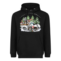 Black merry christmas gnomies Heavyweight Hoodie - FaDigitalArtStudio