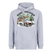 Heather Grey merry christmas gnomies Heavyweight Hoodie - FaDigitalArtStudio