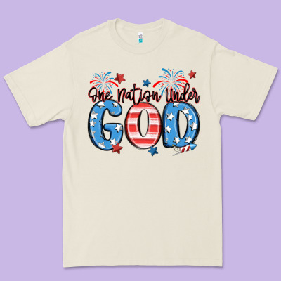 One Nation Under God Premium Tee Designed By Maliassmallbusiness