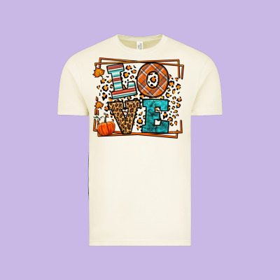 Fall Autumn Leopard Love Vintage Tee Designed By Lillyallendesigns