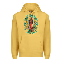 Antique Gold Our Lady Of Guadalupe Gemstone Sunflowers Premium Hoodie - FaDigitalArtStudio