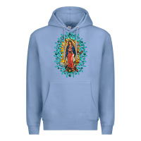 Colony Blue Our Lady Of Guadalupe Gemstone Sunflowers Premium Hoodie - FaDigitalArtStudio