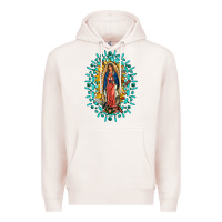 Pale Pink Our Lady Of Guadalupe Gemstone Sunflowers Premium Hoodie - FaDigitalArtStudio