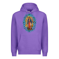 Purple Our Lady Of Guadalupe Gemstone Sunflowers Premium Hoodie - FaDigitalArtStudio