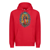 Red Our Lady Of Guadalupe Gemstone Sunflowers Premium Hoodie - FaDigitalArtStudio