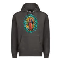 Smoke Our Lady Of Guadalupe Gemstone Sunflowers Premium Hoodie - FaDigitalArtStudio