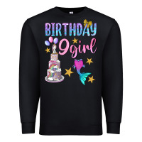 Black Birthday Girl 9 Premium Sweatshirt - BundleAndBundleShop