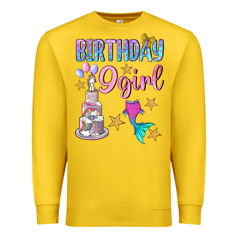 Birthday Girl 9 Premium Sweatshirt by BundleAndBundleShop | Teevron