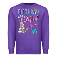 Purple Birthday Girl 9 Premium Sweatshirt - BundleAndBundleShop