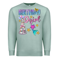 Seafoam Birthday Girl 9 Premium Sweatshirt - BundleAndBundleShop