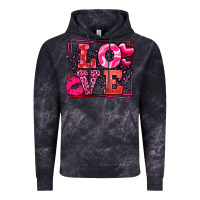 Cloud Black Love Valentine's Day leopard frame Vintage Hoodie - LillyAllenDesigns