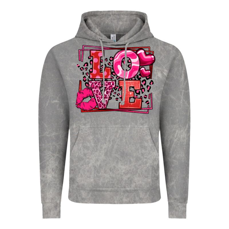 Love Valentine's Day Leopard Frame Vintage Hoodie by LillyAllenDesigns | Teevron
