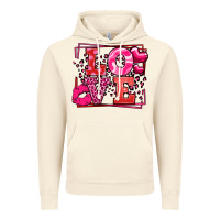 Vintage Artic Love Valentine's Day leopard frame Vintage Hoodie - LillyAllenDesigns