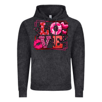 Vintage Black Love Valentine's Day leopard frame Vintage Hoodie - LillyAllenDesigns