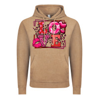 Vintage Coffee Love Valentine's Day leopard frame Vintage Hoodie - LillyAllenDesigns