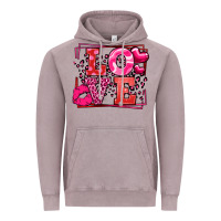 Vintage Zinc Love Valentine's Day leopard frame Vintage Hoodie - LillyAllenDesigns