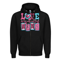 Black love is being called mama Zipper Hoodie - OliviaCreatesArt