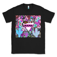 Black mama cowboy western animal pattern neon Classic Tee - LillyAllenDesigns