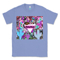 Colony Blue mama cowboy western animal pattern neon Classic Tee - LillyAllenDesigns