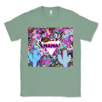 Sage mama cowboy western animal pattern neon Classic Tee - LillyAllenDesigns