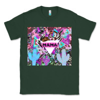 Sports Green mama cowboy western animal pattern neon Classic Tee - LillyAllenDesigns