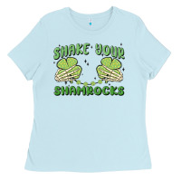 Baby Blue shake your shamrocks Ladies Tee - MaliasSmallBusiness