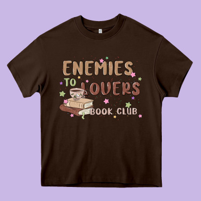 Enemies To Lovers Book Club Heavy Core Tee Designed By Maliassmallbusiness
