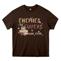 Chocolate Brown enemies to lovers book club Heavy Core Tee - MaliasSmallBusiness