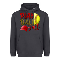 Smoke Play Ball Y'all Softball Heavyweight Hoodie - BundleAndBundleShop
