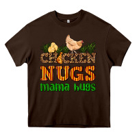 Chocolate Brown chicken nugs mama hugs Heavy Core Tee - AdoDesignShop