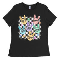 Black easter bunny candy Ladies Tee - MaliasSmallBusiness